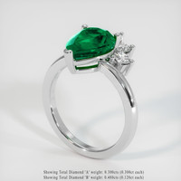 2.85 Ct. Emerald Ring, Platinum 950 2