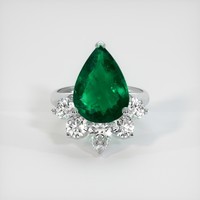 5.88 Ct. Emerald Ring, Platinum 950 1