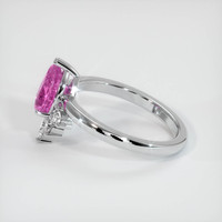 1.57 Ct. Pink Sapphire Ring, Platinum 950 4