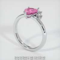 1.21 Ct. Pink Sapphire Ring, Platinum 950 2