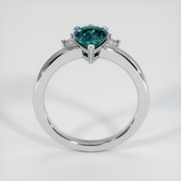2.07 Ct. Greenish Blue Sapphire Ring, Platinum 950 3