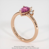 1.24 Ct. Gemstone Ring, 14K Rose Gold 2