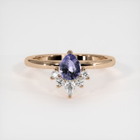 0.59 Ct. Sapphire Ring, 18K Rose Gold 1