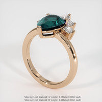 2.96 Ct. Sapphire Ring, 18K Rose Gold 2