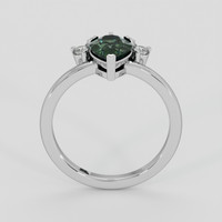 1.39 Ct. Green Sapphire Ring, Silver 3