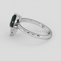 1.39 Ct. Green Sapphire Ring, Silver 4