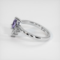 0.59 Ct. Violet Sapphire Ring, 10K White Gold 4