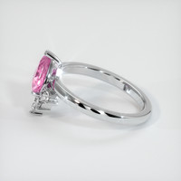 1.21 Ct. Pink Sapphire Ring, 14K White Gold 4