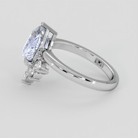 3.70 Ct. Blue Sapphire Ring, 14K White Gold 4