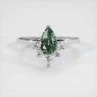 0.93 Ct. Sapphire Ring, 14K White Gold 1