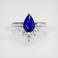 2.55 Ct. Sapphire Ring, 18K White Gold 1