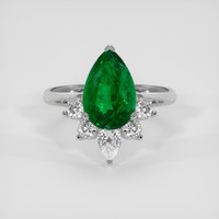 2.97 Ct. Emerald Ring, 18K White Gold 1