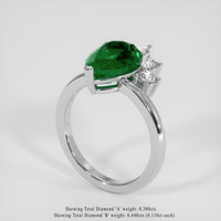 2.97 Ct. Emerald Ring, 18K White Gold 2