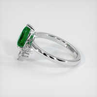1.12 Ct. Emerald Ring, 18K White Gold 4