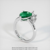 2.42 Ct. Emerald Ring, 18K White Gold 2