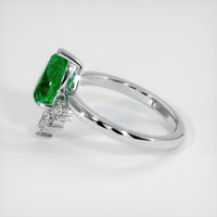 1.36 Ct. Emerald Ring, 18K White Gold 4