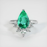3.23 Ct. Emerald Ring, 18K White Gold 1