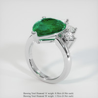 5.88 Ct. Emerald Ring, 18K White Gold 2