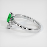 0.46 Ct. Emerald Ring, 18K White Gold 4