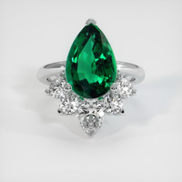 4.70 Ct. Emerald Ring, 18K White Gold 1