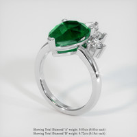 4.70 Ct. Emerald Ring, 18K White Gold 2