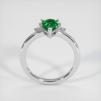 0.87 Ct. Emerald Ring, 18K White Gold 3