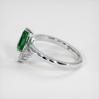 0.87 Ct. Emerald Ring, 18K White Gold 4