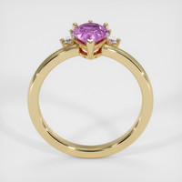 0.81 Ct. Pink Sapphire Ring, 14K Yellow Gold 3