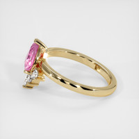1.21 Ct. Pink Sapphire Ring, 14K Yellow Gold 4