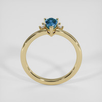 1.02 Ct. Greenish Blue Sapphire Ring, 14K Yellow Gold 3