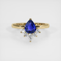 1.04 Ct. Sapphire Ring, 14K Yellow Gold 1