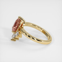 2.09 Ct. Orangish Brown Sapphire Ring, 14K Yellow Gold 4
