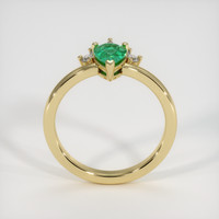 0.57 Ct. Emerald Ring, 18K Yellow Gold 3