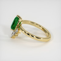 1.12 Ct. Emerald Ring, 18K Yellow Gold 4