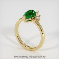 1.36 Ct. Emerald Ring, 18K Yellow Gold 2