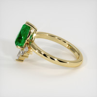 1.36 Ct. Emerald Ring, 18K Yellow Gold 4