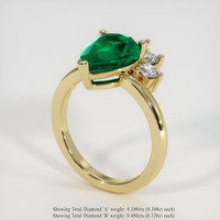 2.85 Ct. Emerald Ring, 18K Yellow Gold 2