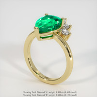 3.23 Ct. Emerald Ring, 18K Yellow Gold 2