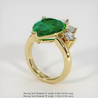 5.88 Ct. Emerald Ring, 18K Yellow Gold 2