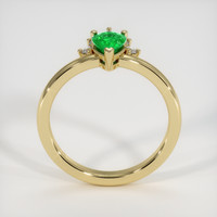 0.46 Ct. Emerald Ring, 18K Yellow Gold 3