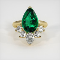 4.70 Ct. Emerald Ring, 18K Yellow Gold 1