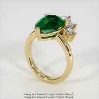 4.70 Ct. Emerald Ring, 18K Yellow Gold 2