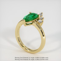 2.13 Ct. Emerald Ring, 18K Yellow Gold 2