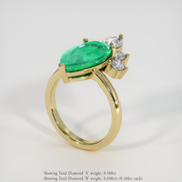 4.50 Ct. Emerald Ring, 18K Yellow Gold 2