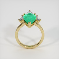 4.50 Ct. Emerald Ring, 18K Yellow Gold 3