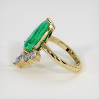 4.50 Ct. Emerald Ring, 18K Yellow Gold 4