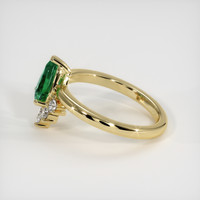 0.87 Ct. Emerald Ring, 18K Yellow Gold 4