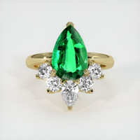 2.69 Ct. Emerald Ring, 18K Yellow Gold 1