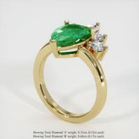 2.69 Ct. Emerald Ring, 18K Yellow Gold 2