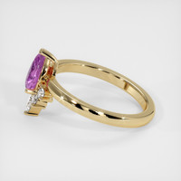 0.81 Ct. Pink Sapphire Ring, 18K Yellow Gold 4